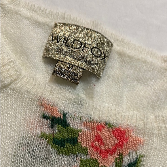 Wildfox White and Pink Floral Sweater - Picture 3 of 14
